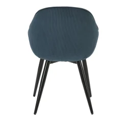 Set di 2 poltrone in velluto a coste (seduta 47 cm) Juno Blu