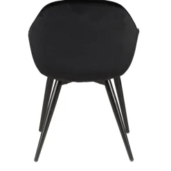 Set di 2 poltrone in velluto (seduta 47 cm) Juno Nero