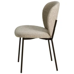 Set di 2 sedie da pranzo in bouclé (seduta 48,5 cm) Isla Beige sabbia