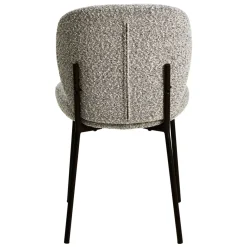 Set di 2 sedie da pranzo in bouclé (seduta 48,5 cm) Isla Grigio chiaro