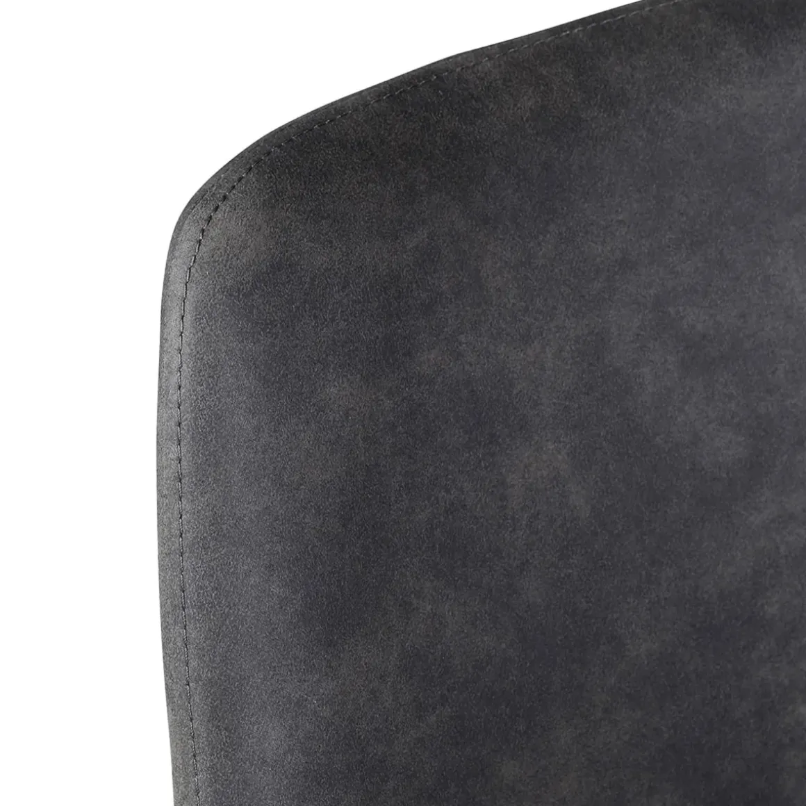 Set di 2 sedie da pranzo in ecopelle (seduta 47 cm) Juno Grigio scuro