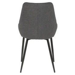 Set di 2 sedie da pranzo in tessuto (seduta 47 cm) Juno Grigio scuro