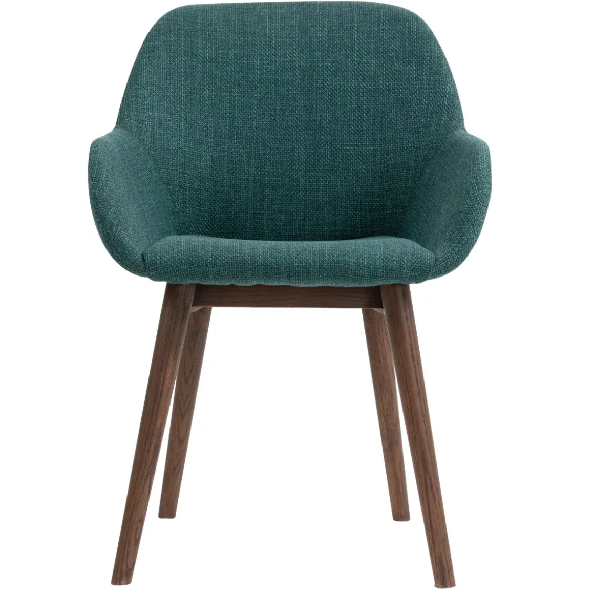 Set di 2 sedie da pranzo in tessuto (seduta 48 cm) Elia Verde smeraldo