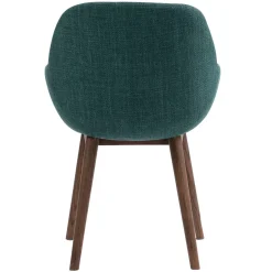 Set di 2 sedie da pranzo in tessuto (seduta 48 cm) Elia Verde smeraldo