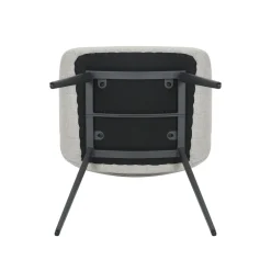 Set di 2 sedie da pranzo in tessuto (seduta 49 cm) Orka Ecru