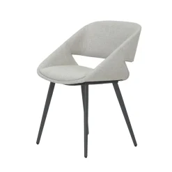 Set di 2 sedie da pranzo in tessuto (seduta 49 cm) Orka Ecru