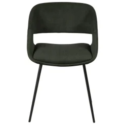 Set di 2 sedie da pranzo in velluto a coste (seduta 49 cm) Orka Verde scuro