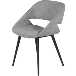 Set di 2 sedie da pranzo in velluto a coste (seduta 49 cm) Orka Grigio chiaro