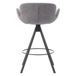 Set di 2 sedie per isola centrale con schienale (seduta 65cm) Pema Grigio scuro