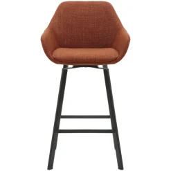 Set di 2 sedie per isola centrale girevoli con schienale in tessuto (Altezza seduta 64cm) Zila Caramello