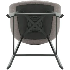 Set di 2 sedie per isola centrale girevoli con schienale in tessuto (seduta 64cm) Zila Grigio argento