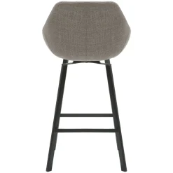 Set di 2 sedie per isola centrale girevoli con schienale in tessuto (seduta 64cm) Zila Grigio argento