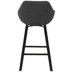 Set di 2 sedie per isola centrale girevoli con schienale in tessuto (seduta 64cm) Zila Grigio scuro