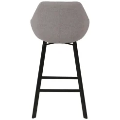Set di 2 sedie per isola centrale girevoli con schienale in tessuto (Altezza seduta 64cm) Zila Grigio chiaro