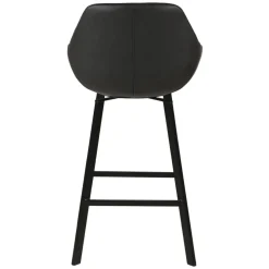 Set di 2 sgabelli da bar girevoli con schienale (Altezza seduta 75cm) Zila Nero