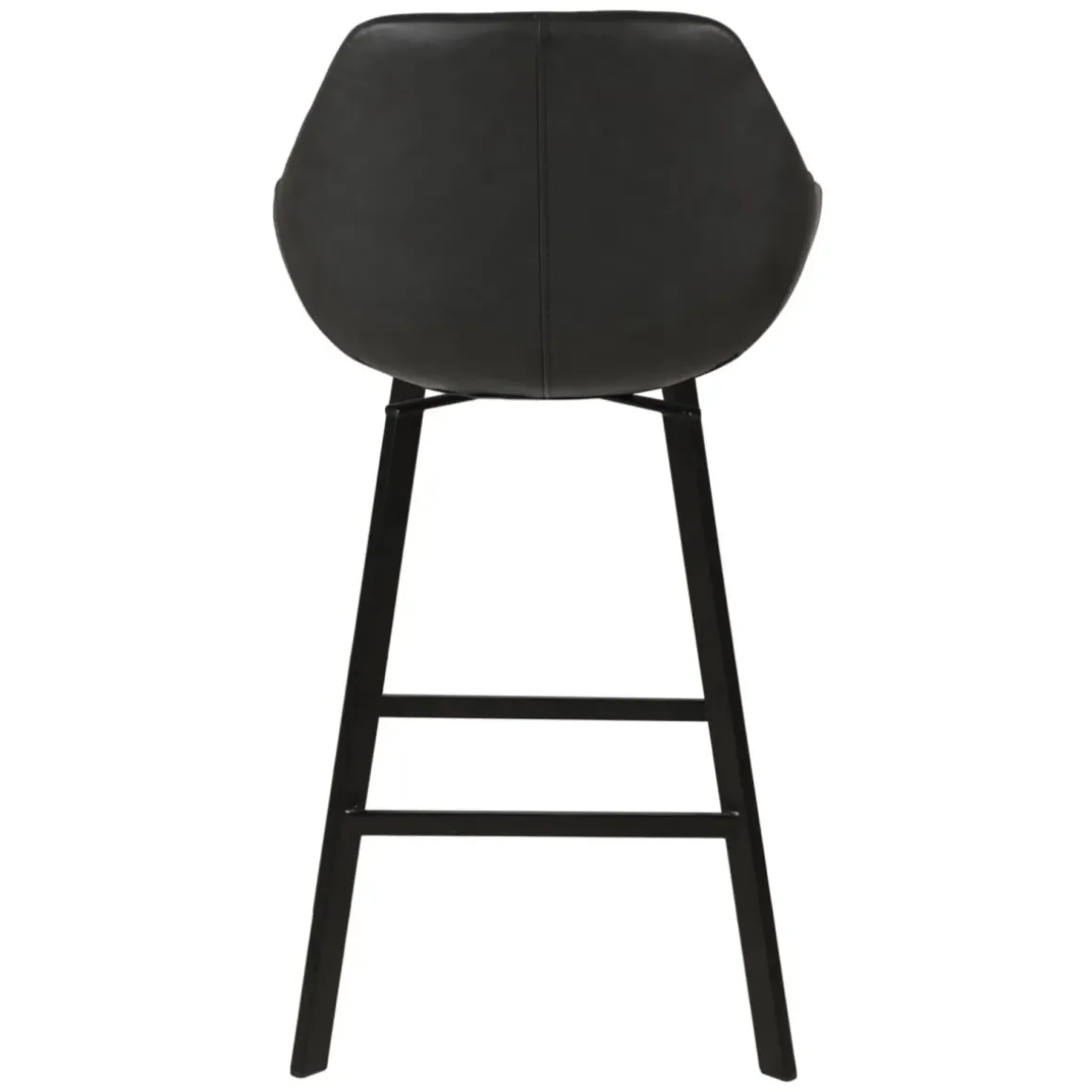 Set di 2 sgabelli da bar girevoli con schienale (Altezza seduta 75cm) Zila Nero