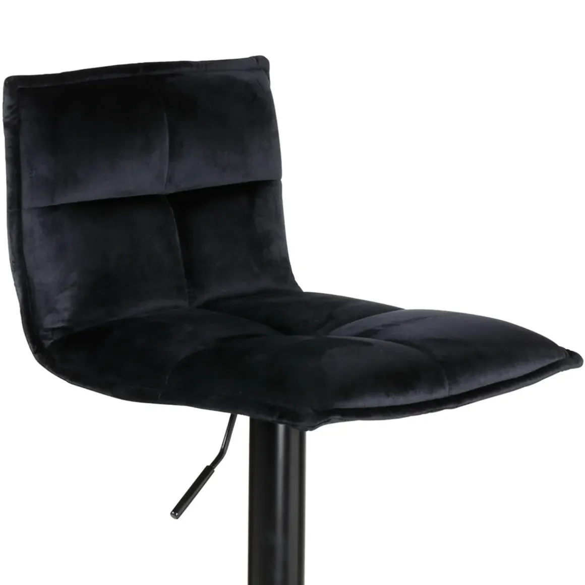 Set di 2 sgabelli da bar girevoli con schienale regolabile in altezza (seduta da 63 a 84 cm) Carly Nero