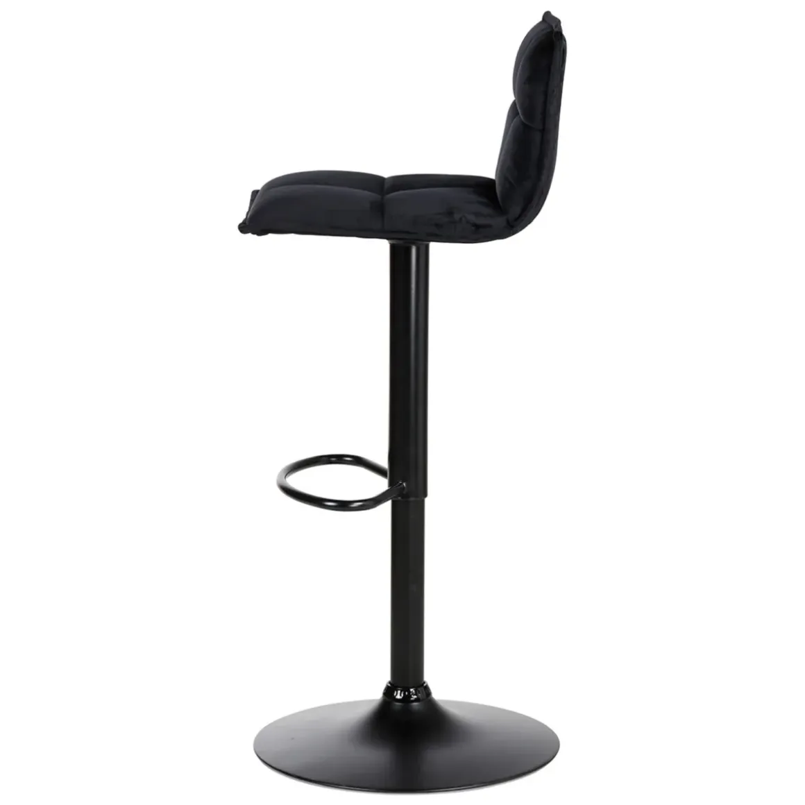 Set di 2 sgabelli da bar girevoli con schienale regolabile in altezza (seduta da 63 a 84 cm) Carly Nero
