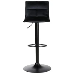 Set di 2 sgabelli da bar girevoli con schienale regolabile in altezza (seduta da 63 a 84 cm) Carly Nero
