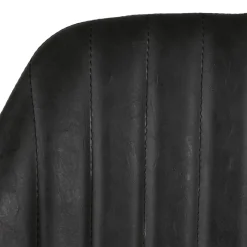 Set di 2 sgabelli per isola centrale girevoli con schienale in similpelle (Altezza seduta 65cm) Zila Nero