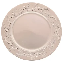 Set di 12 sottopiatti Agrifoglio Natalizio Argento