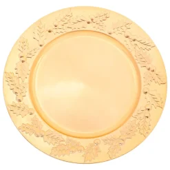 Set di 12 sottopiatti Natalizi con Agrifoglio Dorato