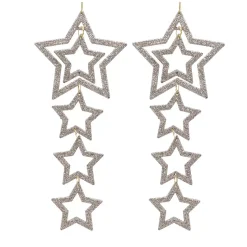 Set di 2 stelle di Natale da appendere (7.5 cm) Cassiopéa Champagne