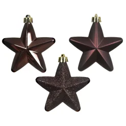 Set di 6 stelle natalizie da appendere Alpine Nero tartufo