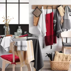 New Set di 2 strofinacci cotone riciclato Cuisiline Bordò Accessori Cucina