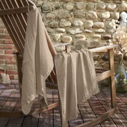 Clearance Set di 2 strofinacci garza di cotone (50 x 70 cm) Gaïa Marrone Accessori Cucina