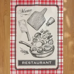 New Set di 3 strofinacci in cotone (50 x 70 cm) Bistro Accessori Cucina