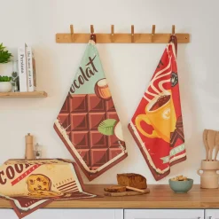 Set di 3 strofinacci in cotone (50 x 70 cm) Cocoa Accessori Cucina