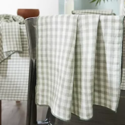Best Set di 2 strofinacci in garza di cotone (50 x 70 cm) Gaïa vichy Verde eucalipto Accessori Cucina