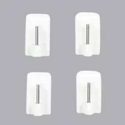 Set di 4 supporti adesivi per PVC Tende Trasparenti : Aste, Bastoni Supporti