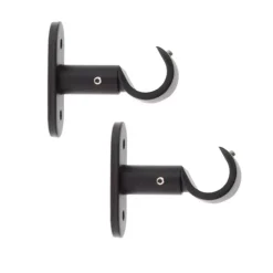 Best Set di 2 supporti fissi (L50 / D20 mm) Jim gouttière opaco Tende : Bastoni, Aste E Supporti