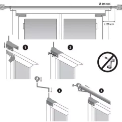 Online Set di 2 supporti Fix'vit (L180 - Ø20 mm) Bianco Tende : Bastoni, Aste E Supporti