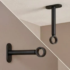 Outlet Set di 2 supporti per bastoni regolabili (L150 - L 190 / Ø20 mm) Jim opaco Tende : Bastoni, Aste E Supporti|Asta A Soffitto