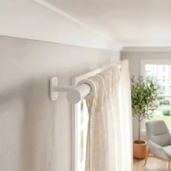 Best Set di 2 supporti regolabili (L55/L65 cm - Ø20 mm) opaco Asta A Soffitto