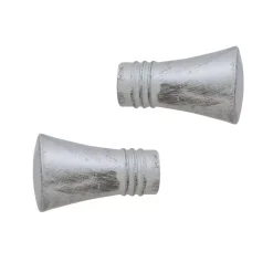 Best Set di 2 terminali (D20 mm) Lotus e nero Tende : Bastoni, Aste E Supporti