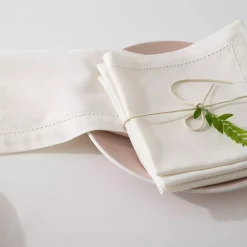 New Set di 4 tovaglioli Chambray Ecrù Tovaglioli