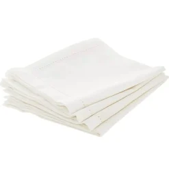 New Set di 4 tovaglioli Chambray Ecrù Tovaglioli
