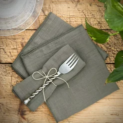 Discount Set di 3 tovaglioli garza di cotone Gaïa Tovaglioli