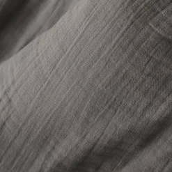 Clearance Set di 3 tovaglioli garza di cotone Gaïa Grigio granito Tovaglioli