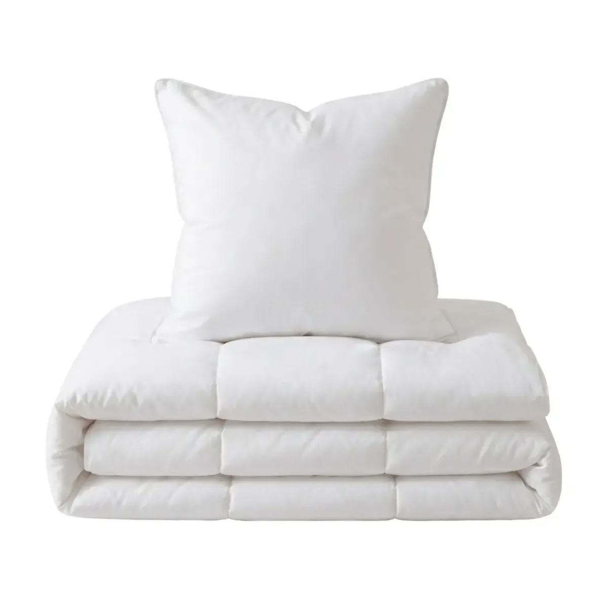 New Set Piumone caldo antiacari (140 x 200 cm) + 1 Cuscino (60 x 60 cm) Comète Piumini, Cuscini Letto, Cuscini A Rullo