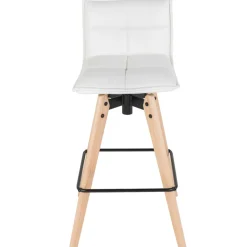 Sgabello da bar girevole con schienale (Altezza seduta 75cm) Osla Bianco