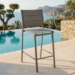 Hot Sgabello da giardino Alluminio impilabile Murano Grigio antracito Sedie Da Giardino