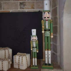 Soldatino Schiaccianoci in legno (H92 cm) Viktor Verde