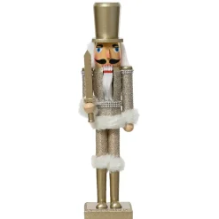 Soldato Schiaccianoci in legno (H38 cm) Cavaliere Champagne