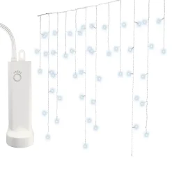 Stalattite luminosa con pile 7 m 192 LED Durawise Bianco freddo