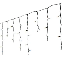 Stalattite luminosa 20 m 490 LED cavo nero Stars Bicolore Bianco caldo e freddo